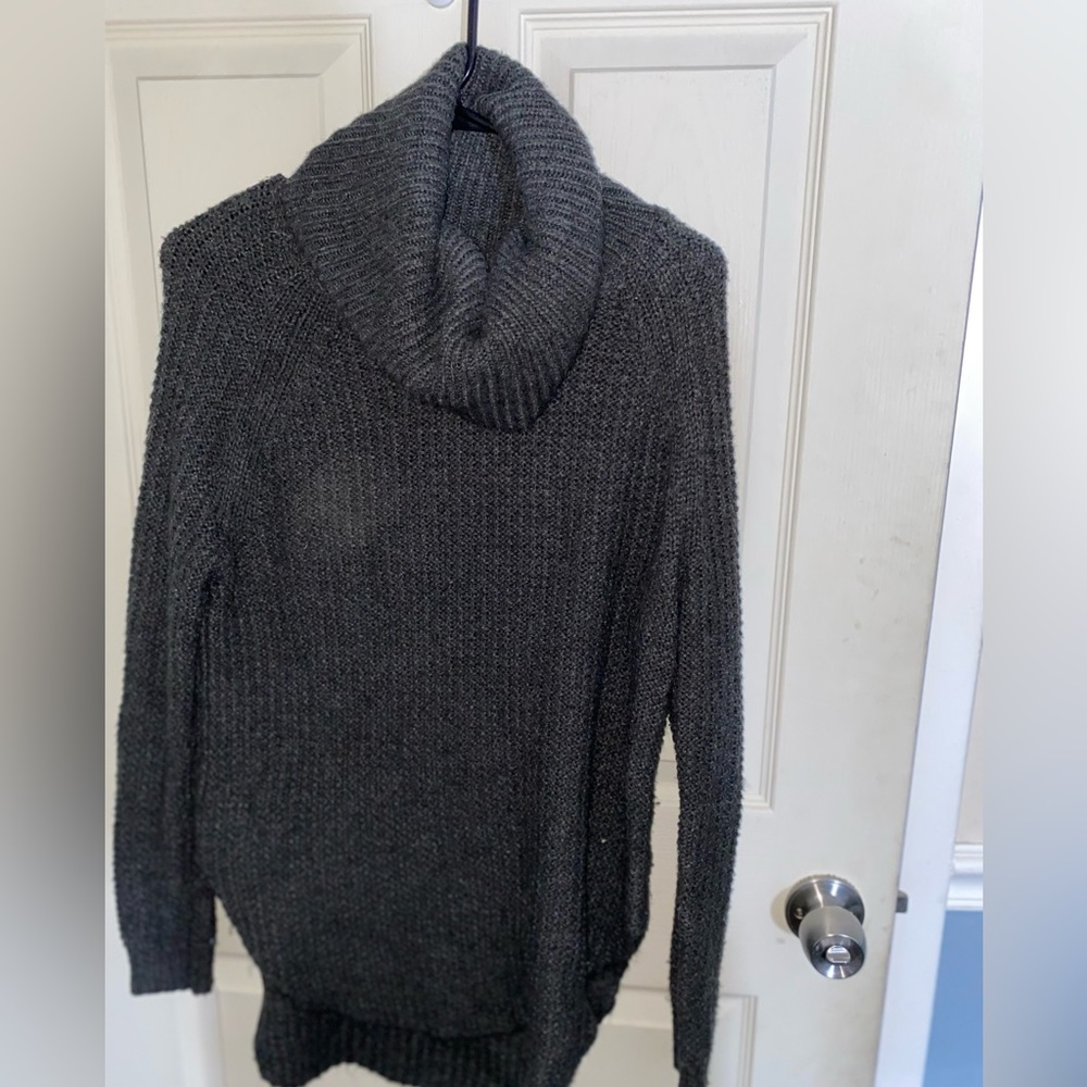 Dark Gray Cowl Neck Dress